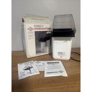 VTG West Bend Poppery II Hot Air Corn Popcorn Popper 82602 White Coffee Roaster